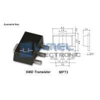 2SB1561 PNP SOT89 SMD code BL, -ROHM- * sklad 2ks